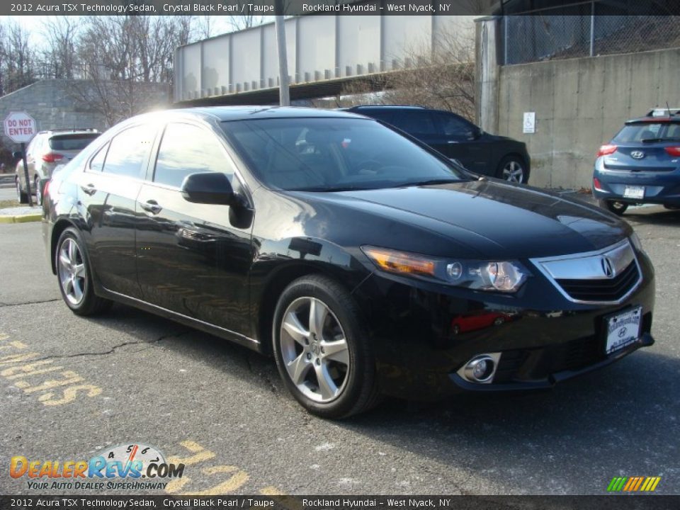 2012 Acura TSX Technology Sedan Crystal Black Pearl / Taupe Photo #3