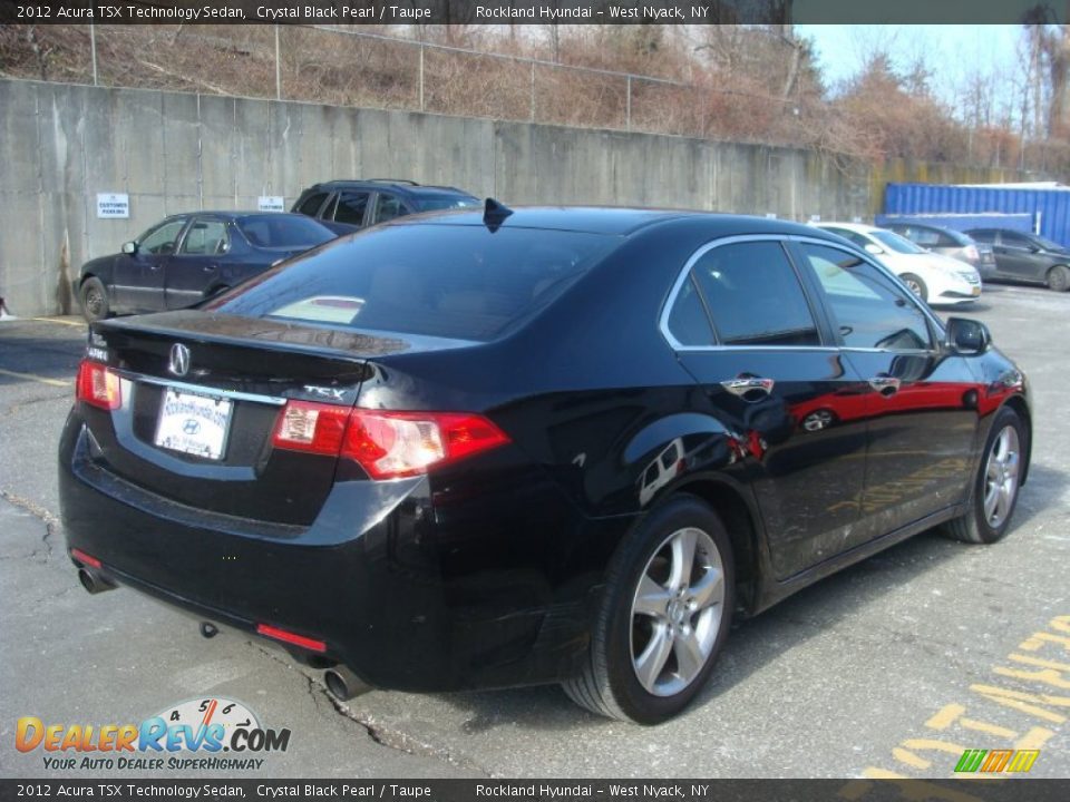 2012 Acura TSX Technology Sedan Crystal Black Pearl / Taupe Photo #4