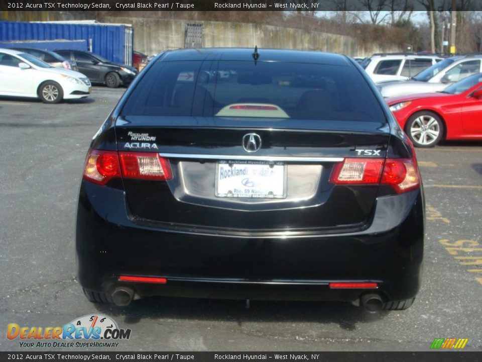 2012 Acura TSX Technology Sedan Crystal Black Pearl / Taupe Photo #5