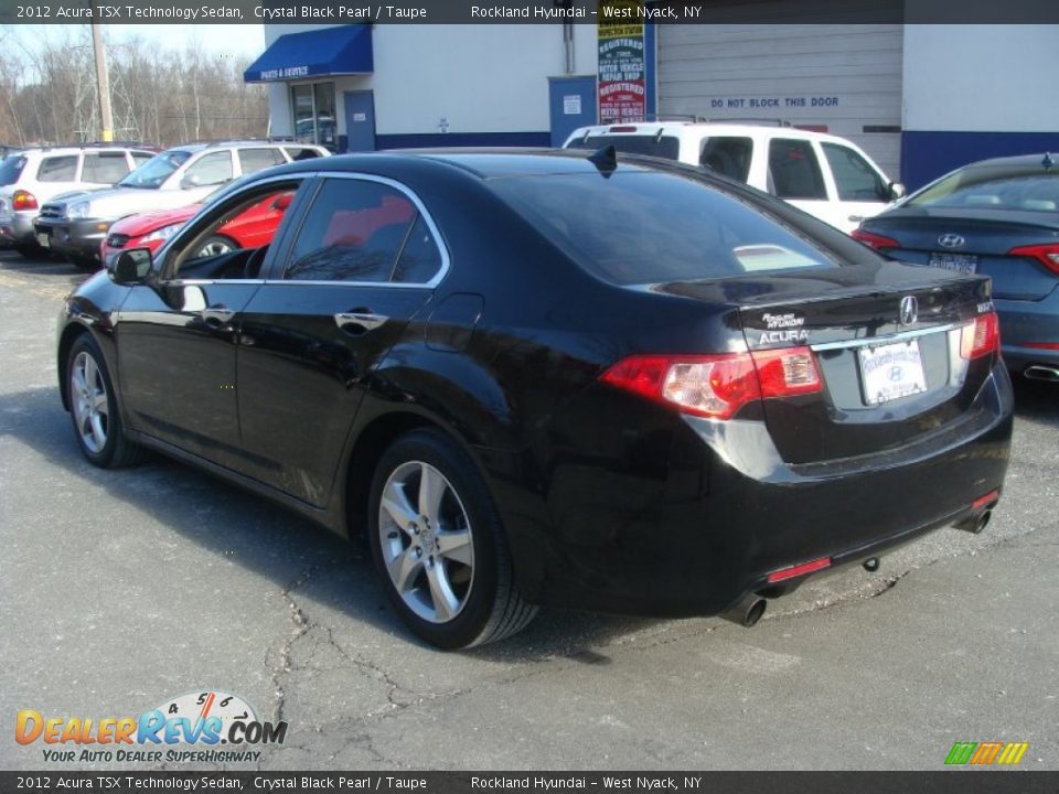 2012 Acura TSX Technology Sedan Crystal Black Pearl / Taupe Photo #6