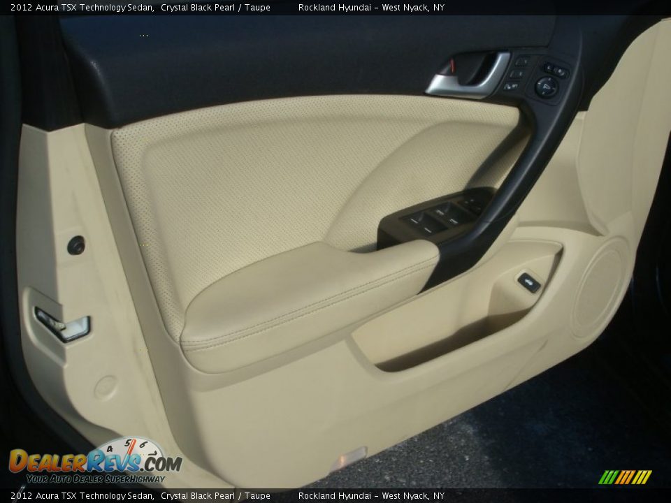 2012 Acura TSX Technology Sedan Crystal Black Pearl / Taupe Photo #7