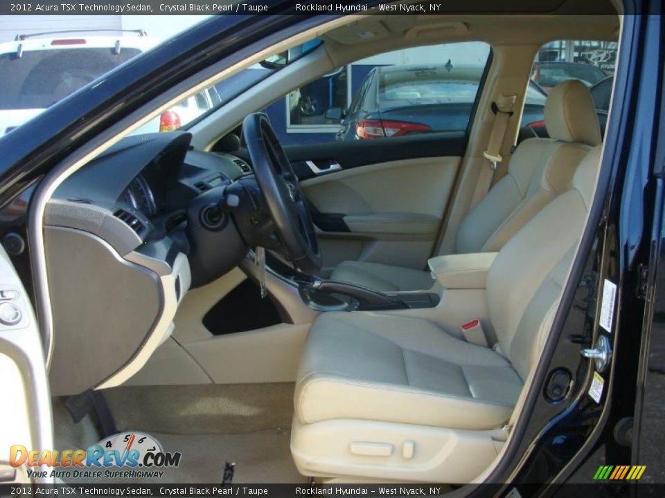 2012 Acura TSX Technology Sedan Crystal Black Pearl / Taupe Photo #10