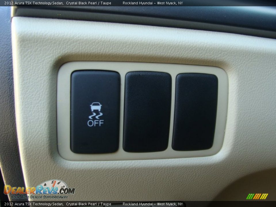 2012 Acura TSX Technology Sedan Crystal Black Pearl / Taupe Photo #13