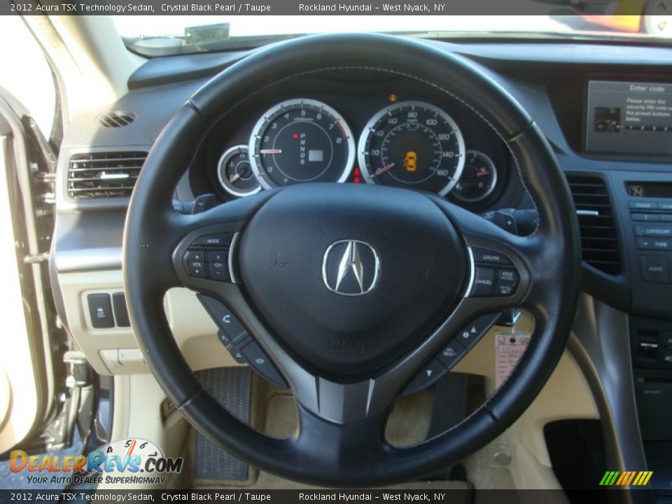2012 Acura TSX Technology Sedan Crystal Black Pearl / Taupe Photo #14