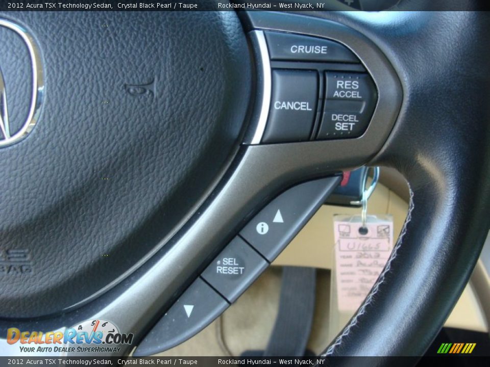 2012 Acura TSX Technology Sedan Crystal Black Pearl / Taupe Photo #16