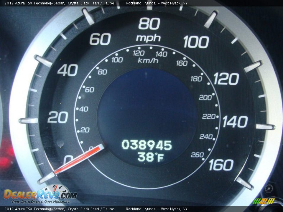 2012 Acura TSX Technology Sedan Crystal Black Pearl / Taupe Photo #17