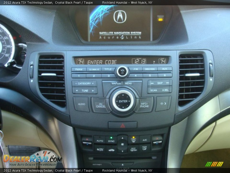 2012 Acura TSX Technology Sedan Crystal Black Pearl / Taupe Photo #18