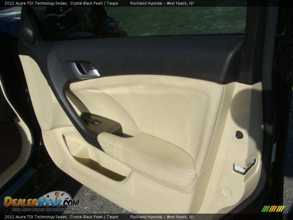 2012 Acura TSX Technology Sedan Crystal Black Pearl / Taupe Photo #25