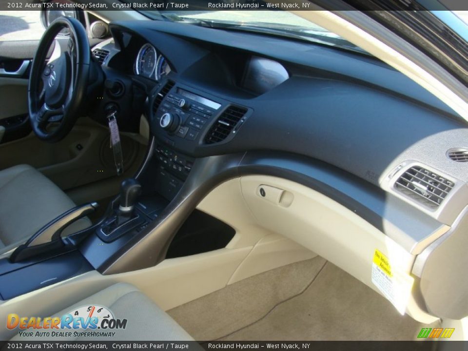 2012 Acura TSX Technology Sedan Crystal Black Pearl / Taupe Photo #26