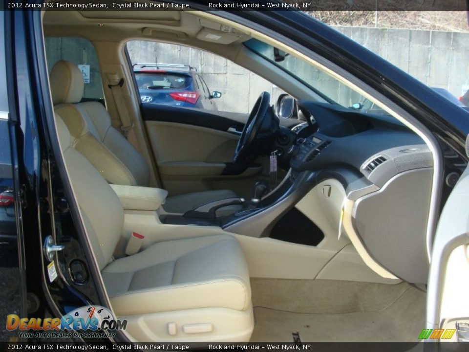 2012 Acura TSX Technology Sedan Crystal Black Pearl / Taupe Photo #27