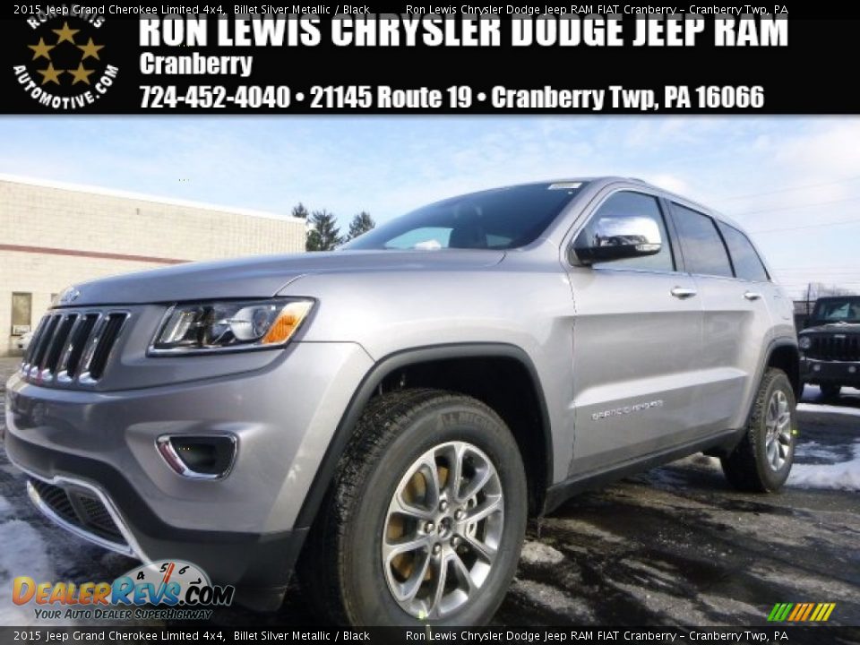 2015 Jeep Grand Cherokee Limited 4x4 Billet Silver Metallic / Black Photo #1