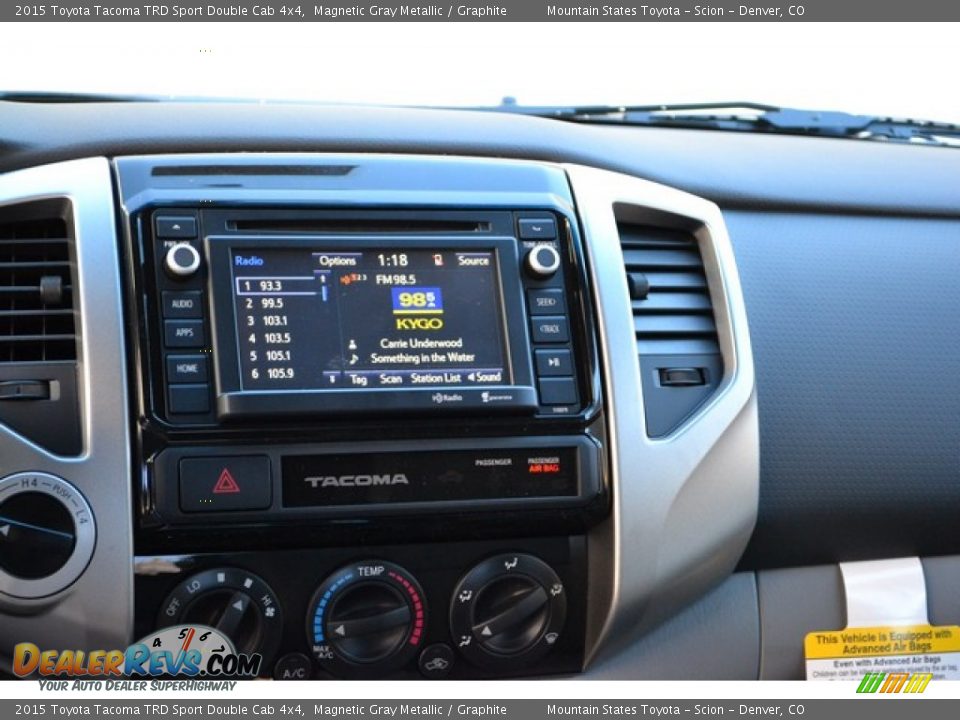 2015 Toyota Tacoma TRD Sport Double Cab 4x4 Magnetic Gray Metallic / Graphite Photo #6