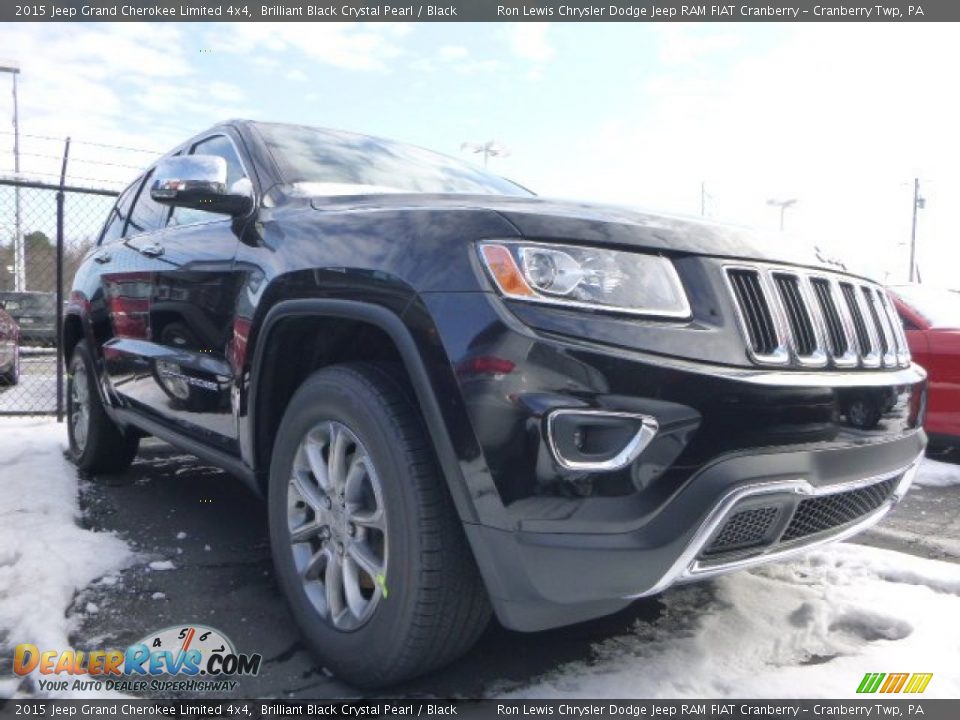 2015 Jeep Grand Cherokee Limited 4x4 Brilliant Black Crystal Pearl / Black Photo #5