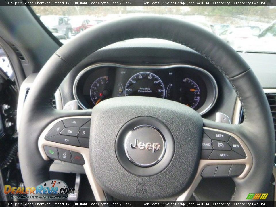 2015 Jeep Grand Cherokee Limited 4x4 Brilliant Black Crystal Pearl / Black Photo #18