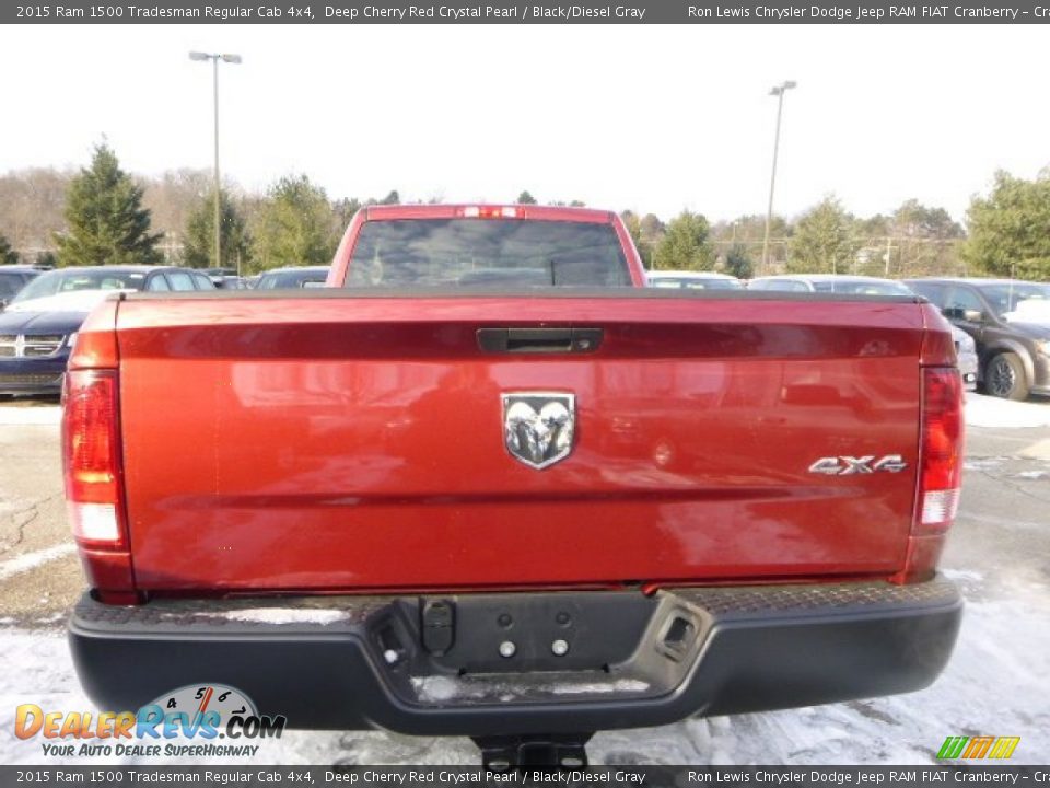 2015 Ram 1500 Tradesman Regular Cab 4x4 Deep Cherry Red Crystal Pearl / Black/Diesel Gray Photo #5