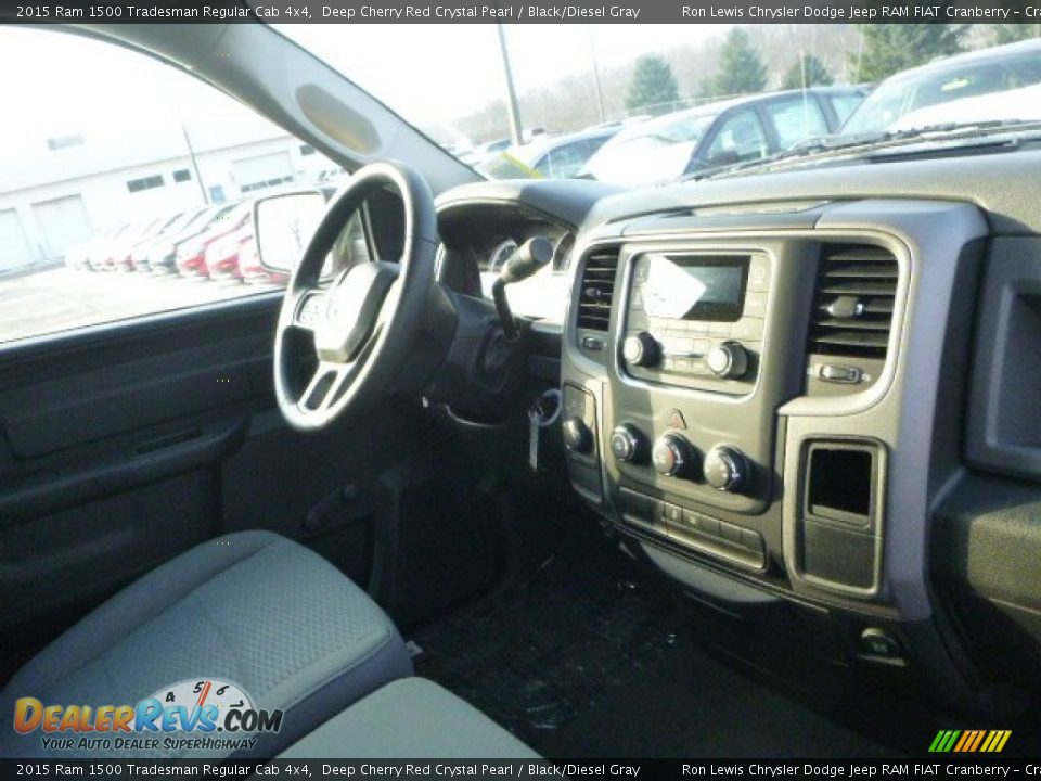 Black/Diesel Gray Interior - 2015 Ram 1500 Tradesman Regular Cab 4x4 Photo #12
