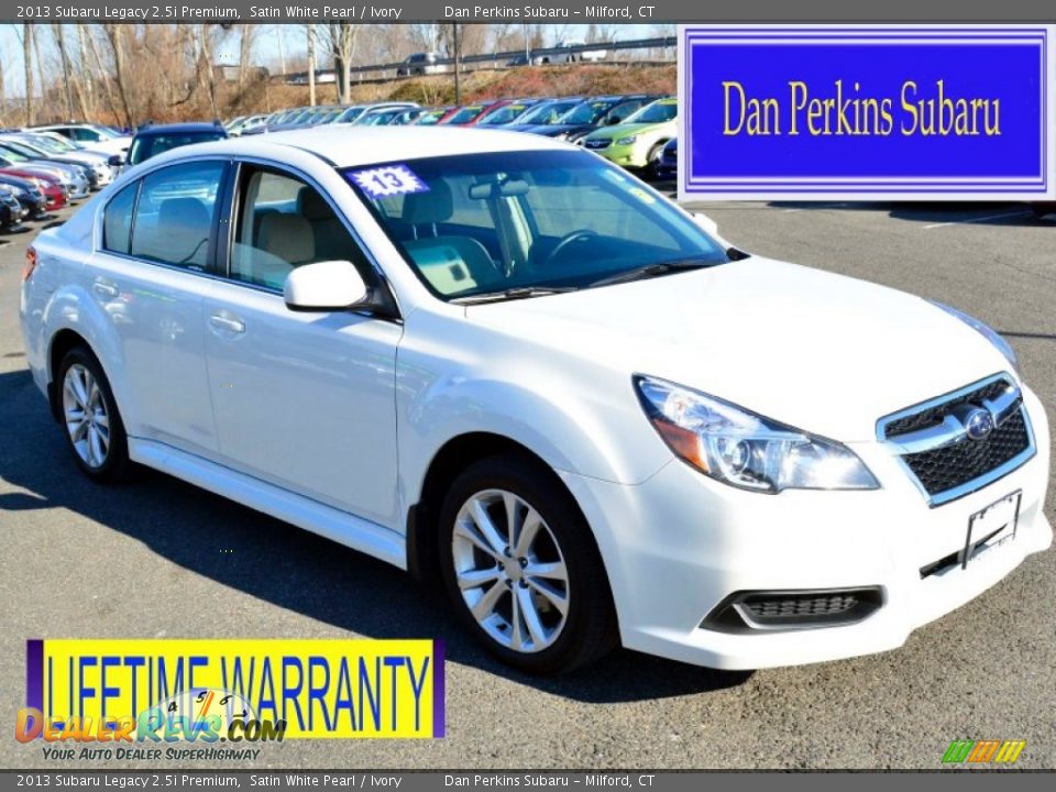 2013 Subaru Legacy 2.5i Premium Satin White Pearl / Ivory Photo #1