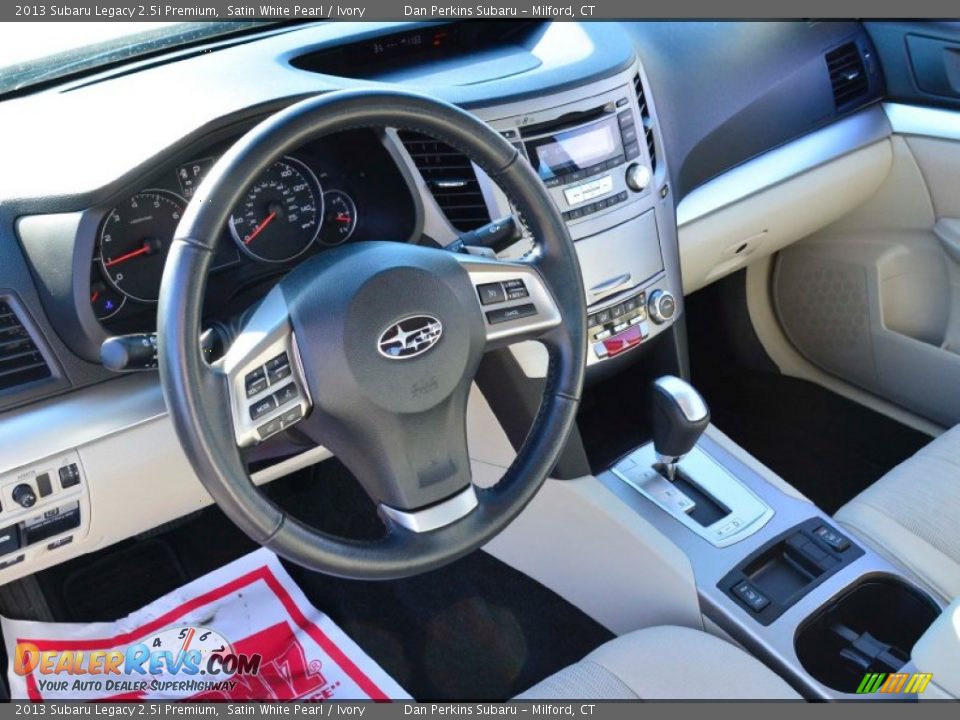 2013 Subaru Legacy 2.5i Premium Satin White Pearl / Ivory Photo #5