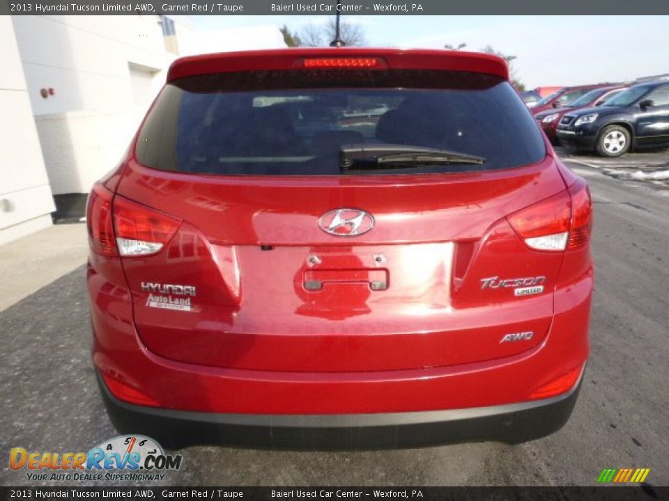 2013 Hyundai Tucson Limited AWD Garnet Red / Taupe Photo #4