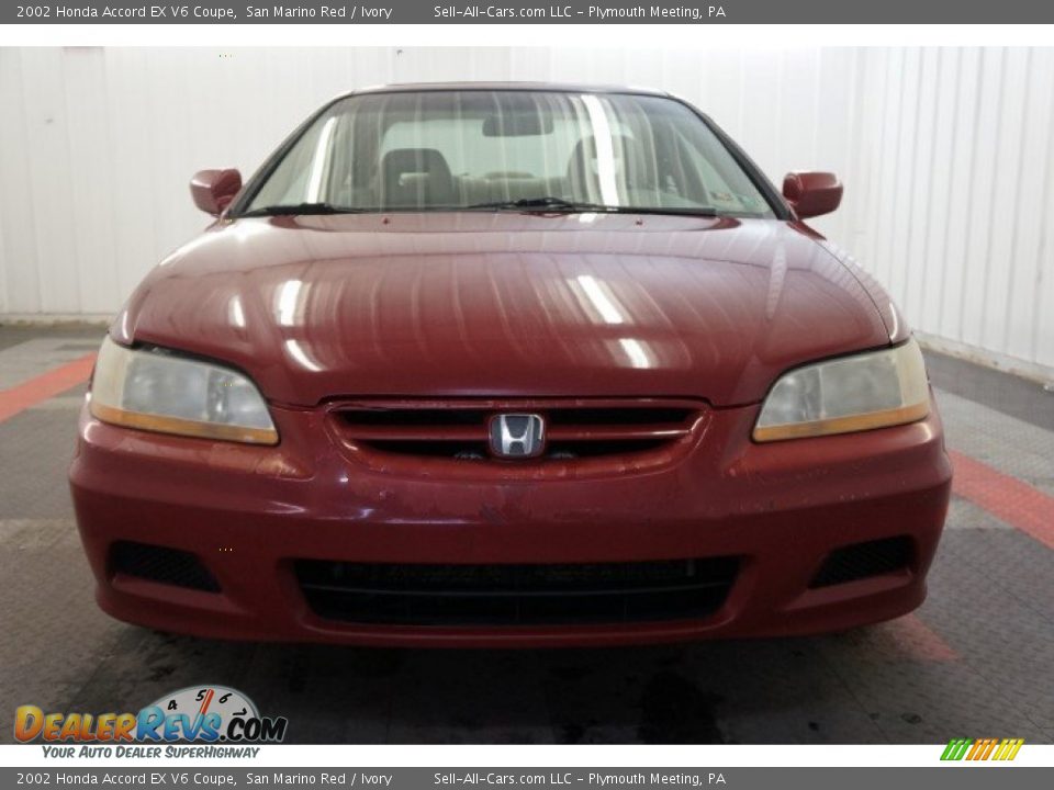 2002 Honda Accord EX V6 Coupe San Marino Red / Ivory Photo #4