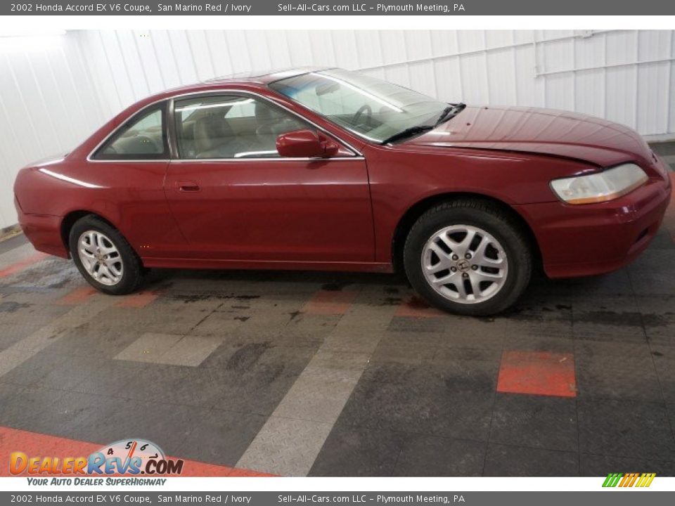 2002 Honda Accord EX V6 Coupe San Marino Red / Ivory Photo #6