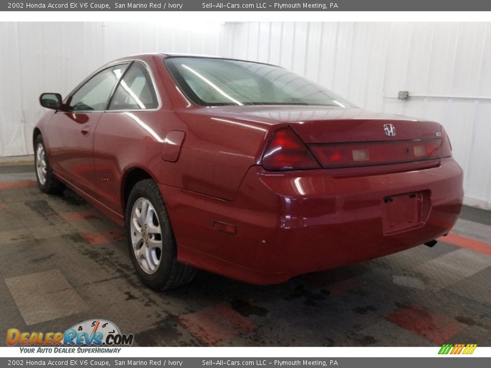 2002 Honda Accord EX V6 Coupe San Marino Red / Ivory Photo #10