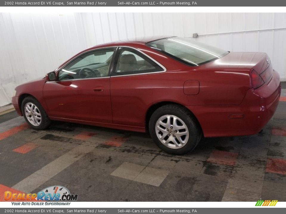2002 Honda Accord EX V6 Coupe San Marino Red / Ivory Photo #11