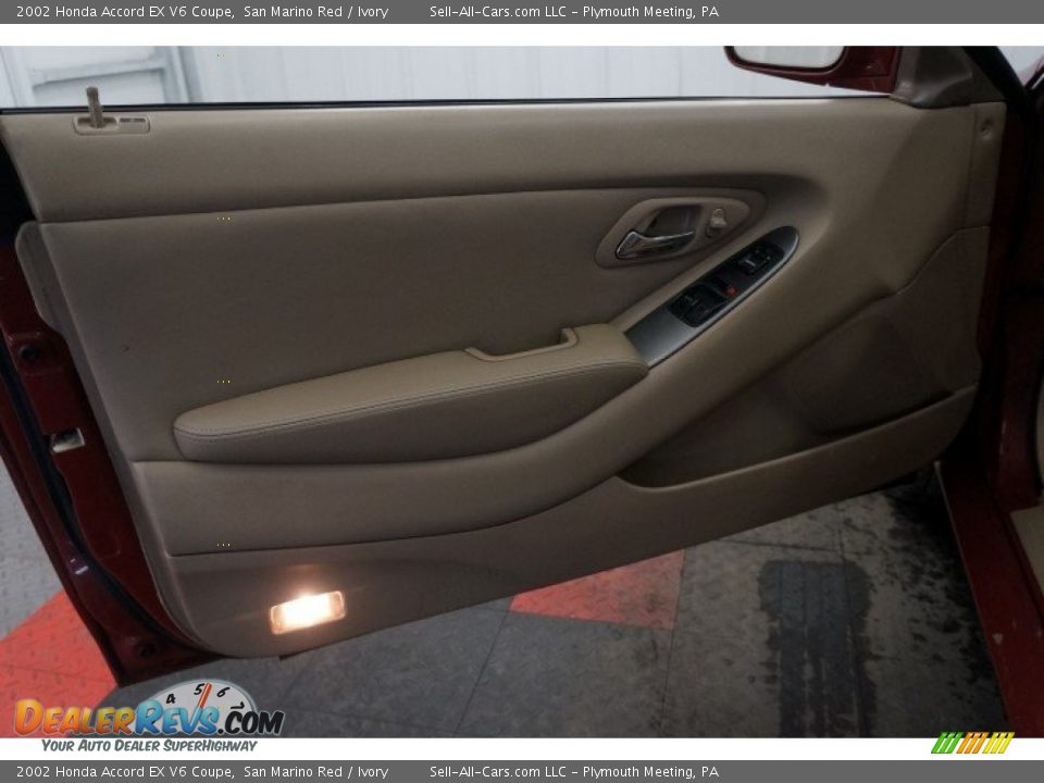 2002 Honda Accord EX V6 Coupe San Marino Red / Ivory Photo #12