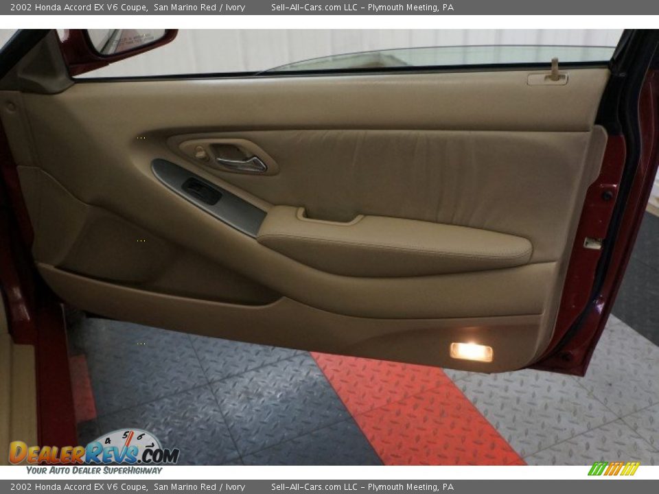 2002 Honda Accord EX V6 Coupe San Marino Red / Ivory Photo #14