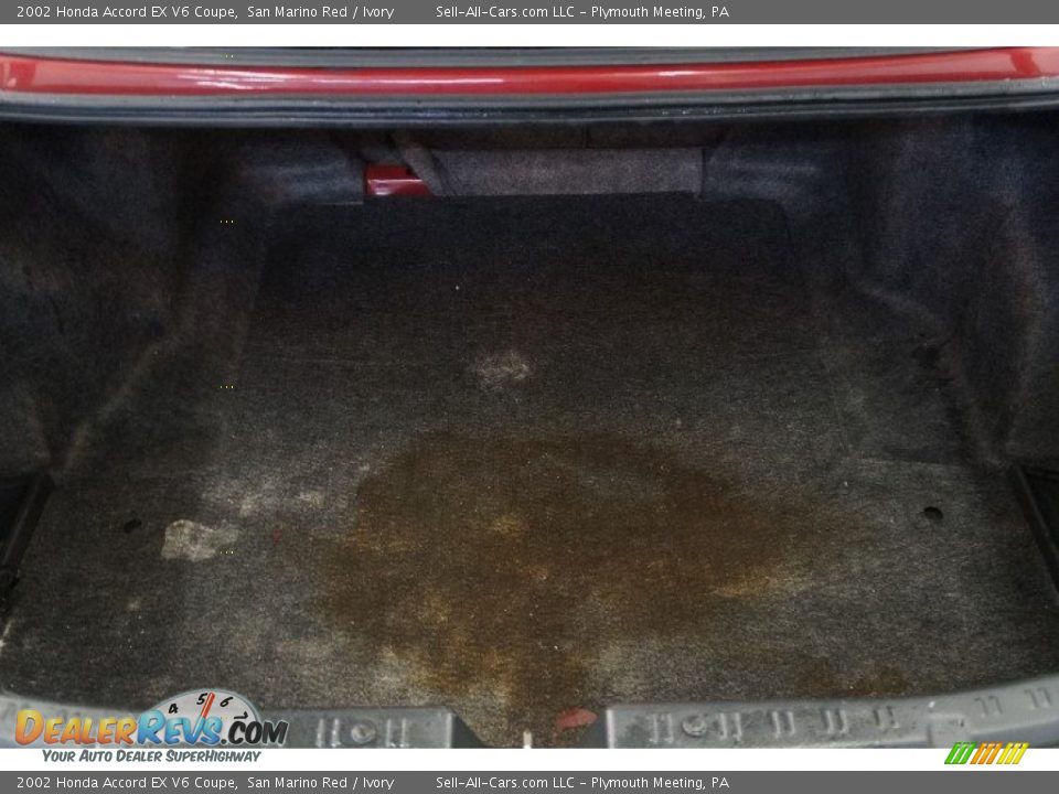 2002 Honda Accord EX V6 Coupe San Marino Red / Ivory Photo #15