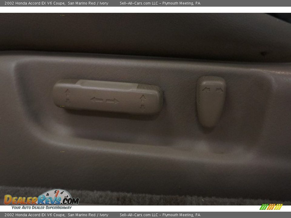 2002 Honda Accord EX V6 Coupe San Marino Red / Ivory Photo #16