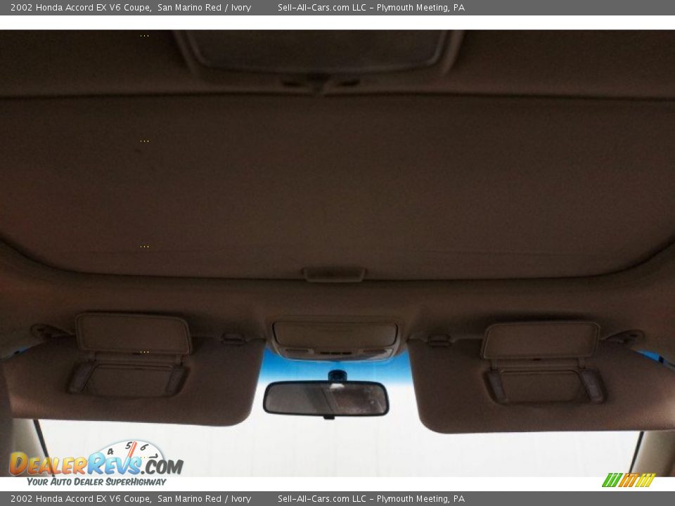 2002 Honda Accord EX V6 Coupe San Marino Red / Ivory Photo #17