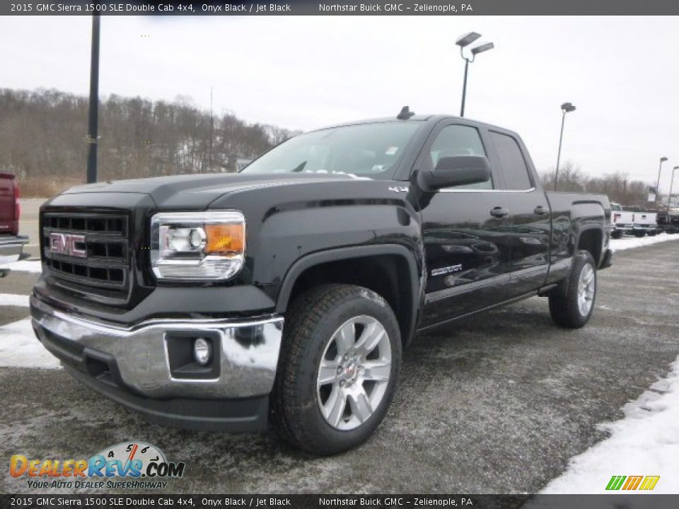 2015 GMC Sierra 1500 SLE Double Cab 4x4 Onyx Black / Jet Black Photo #1