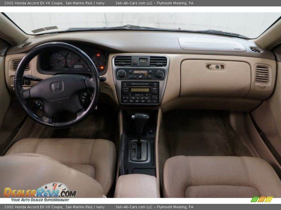 2002 Honda Accord EX V6 Coupe San Marino Red / Ivory Photo #19