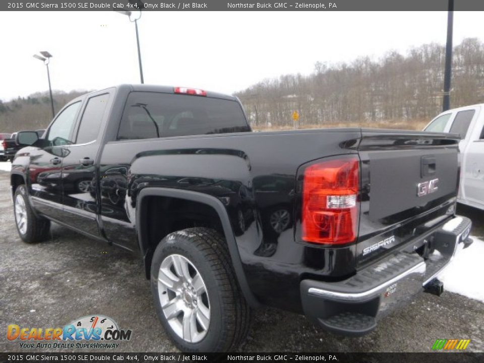 2015 GMC Sierra 1500 SLE Double Cab 4x4 Onyx Black / Jet Black Photo #3