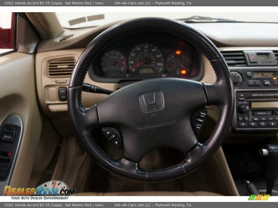 2002 Honda Accord EX V6 Coupe San Marino Red / Ivory Photo #20