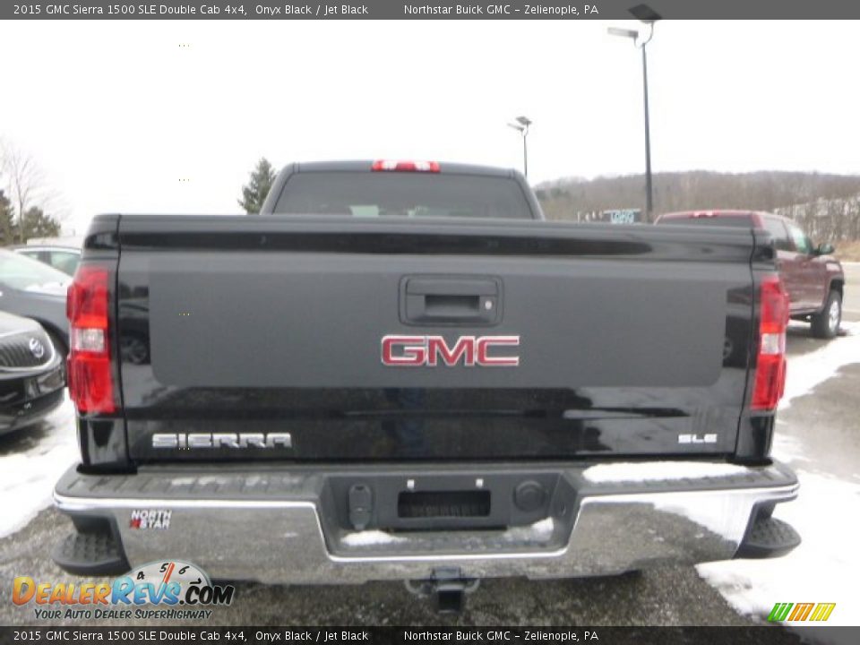 2015 GMC Sierra 1500 SLE Double Cab 4x4 Onyx Black / Jet Black Photo #4