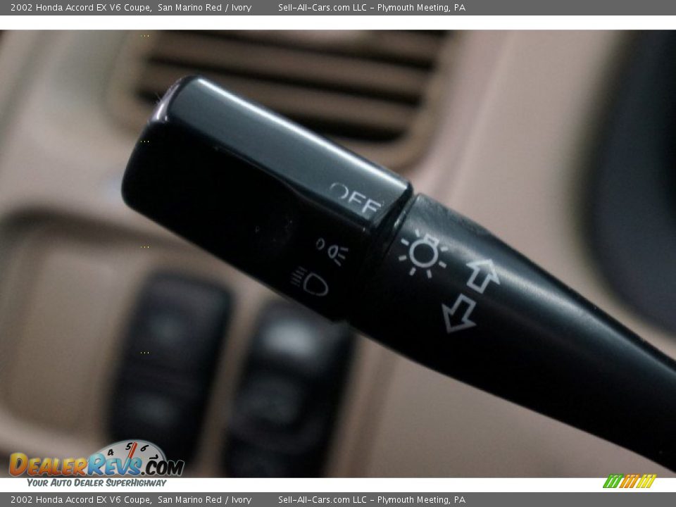 2002 Honda Accord EX V6 Coupe San Marino Red / Ivory Photo #21