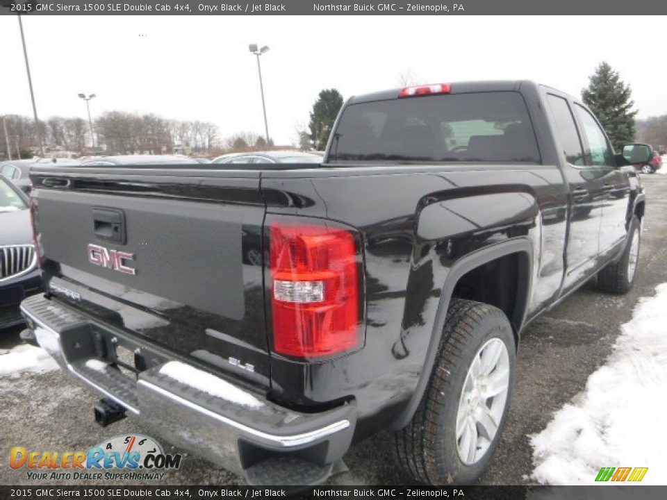 2015 GMC Sierra 1500 SLE Double Cab 4x4 Onyx Black / Jet Black Photo #6