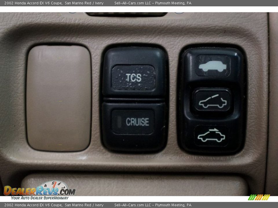 2002 Honda Accord EX V6 Coupe San Marino Red / Ivory Photo #23