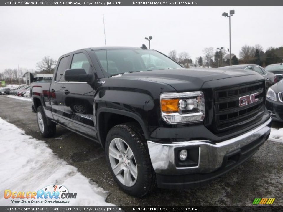 2015 GMC Sierra 1500 SLE Double Cab 4x4 Onyx Black / Jet Black Photo #8