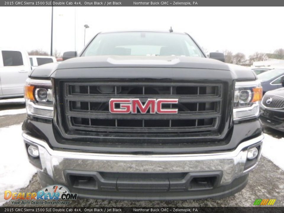 2015 GMC Sierra 1500 SLE Double Cab 4x4 Onyx Black / Jet Black Photo #9