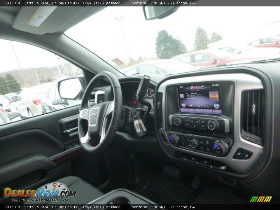 2015 GMC Sierra 1500 SLE Double Cab 4x4 Onyx Black / Jet Black Photo #11