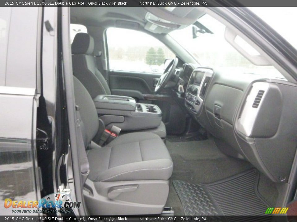 2015 GMC Sierra 1500 SLE Double Cab 4x4 Onyx Black / Jet Black Photo #12