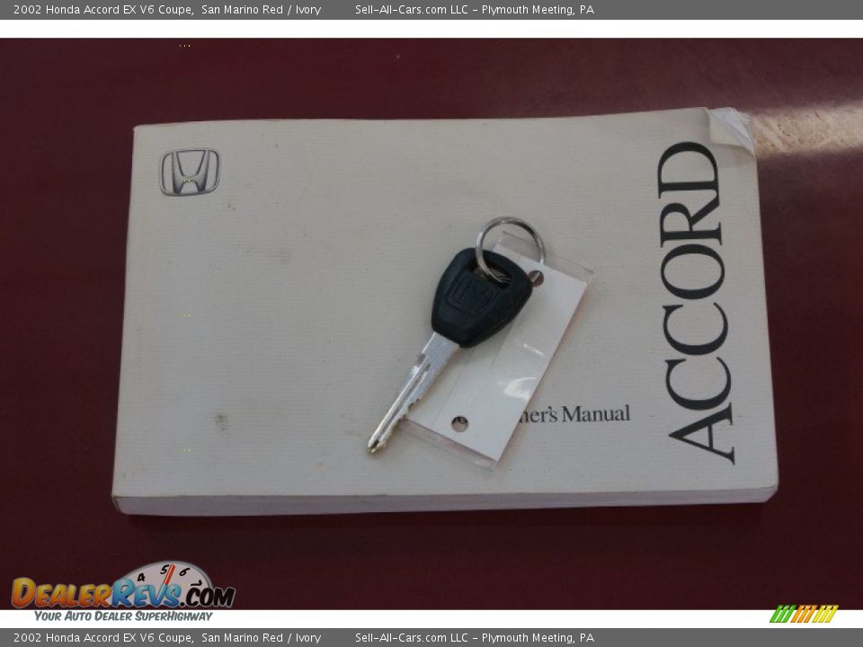2002 Honda Accord EX V6 Coupe San Marino Red / Ivory Photo #27