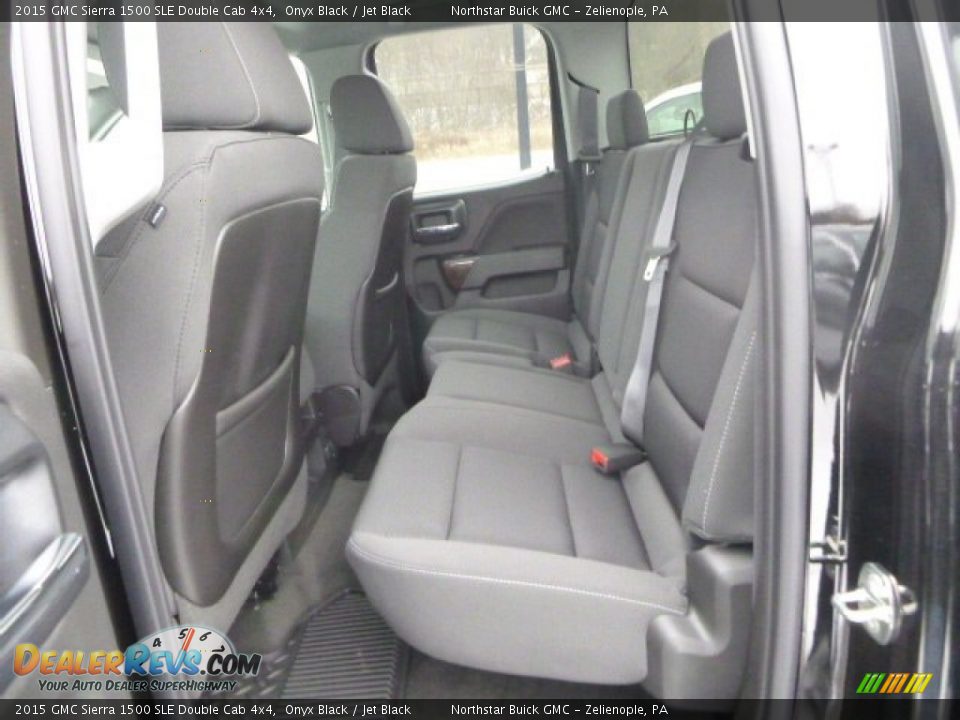 2015 GMC Sierra 1500 SLE Double Cab 4x4 Onyx Black / Jet Black Photo #13