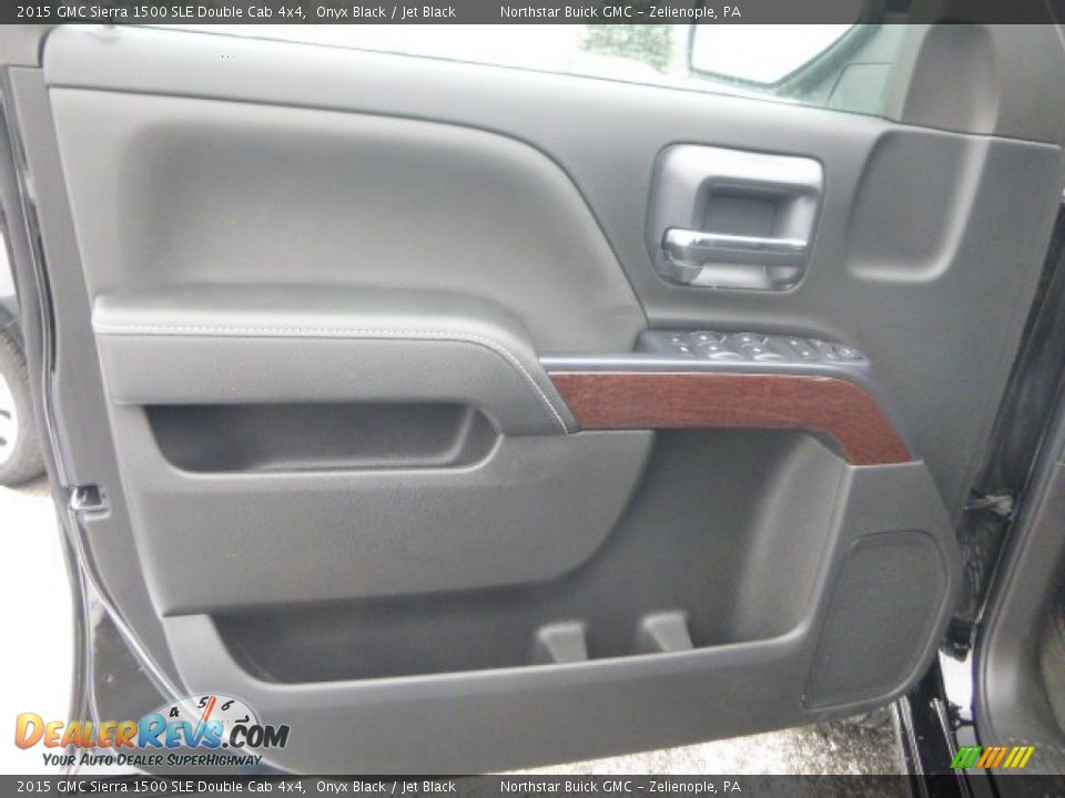 2015 GMC Sierra 1500 SLE Double Cab 4x4 Onyx Black / Jet Black Photo #15