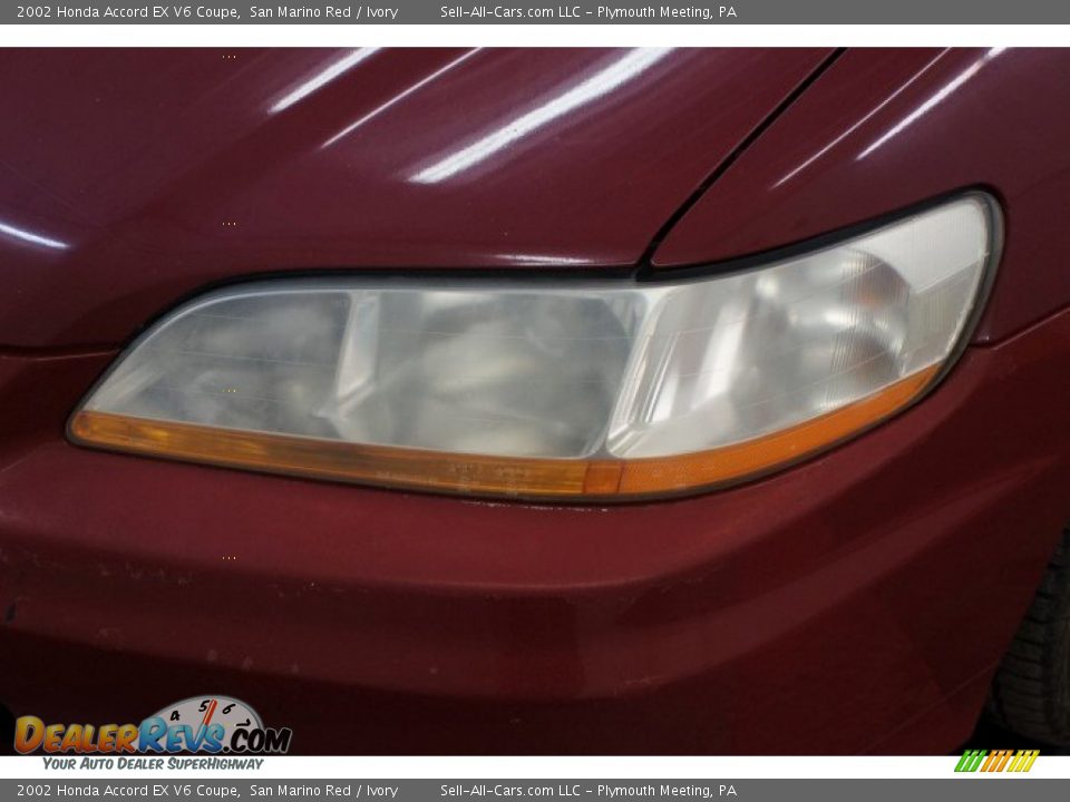 2002 Honda Accord EX V6 Coupe San Marino Red / Ivory Photo #32
