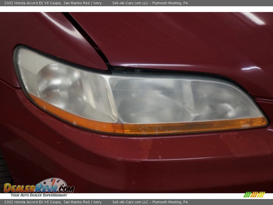 2002 Honda Accord EX V6 Coupe San Marino Red / Ivory Photo #33