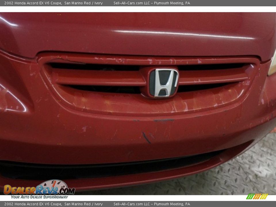 2002 Honda Accord EX V6 Coupe San Marino Red / Ivory Photo #34